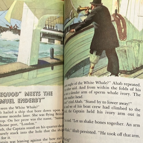 Moby Dick Illustrated Hardcover Book by Herman Melville vintage 1956 edition - Picture 10 of 16